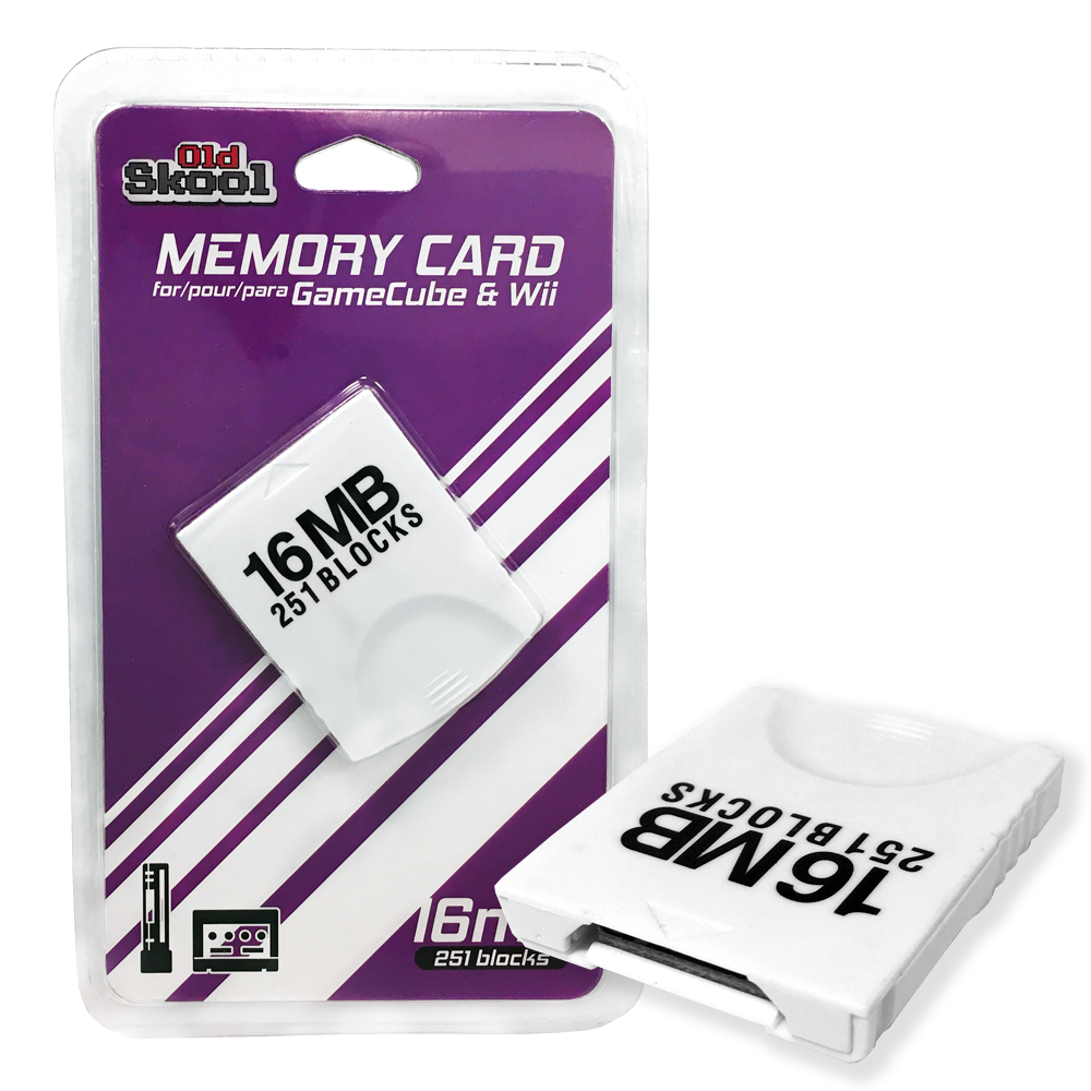 Old Skool GameCube 16MB Memory Card - White (Brand New)