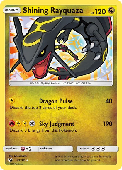 Shining Rayquaza 56/73 – Shining Legends – Pokémon Card (Moderately Played)