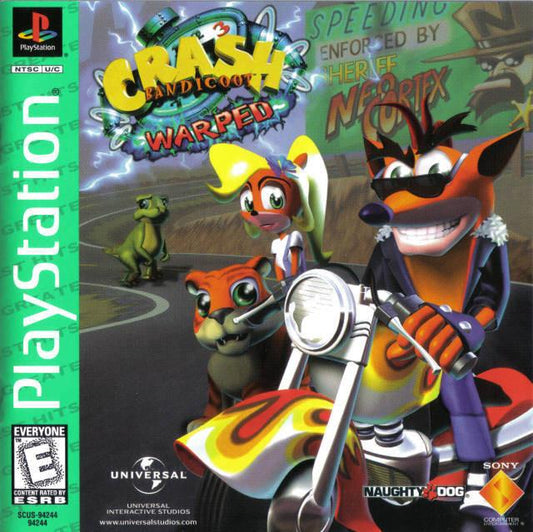Crash Bandicoot: Warped (Complete in Box) – PlayStation 1 (Greatest Hits)