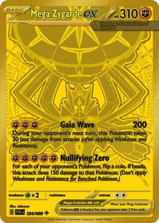 Mega Zygarde ex 124/088 – Perfect Order – Mega Hyper Rare – Pokémon Card (Near Mint)
