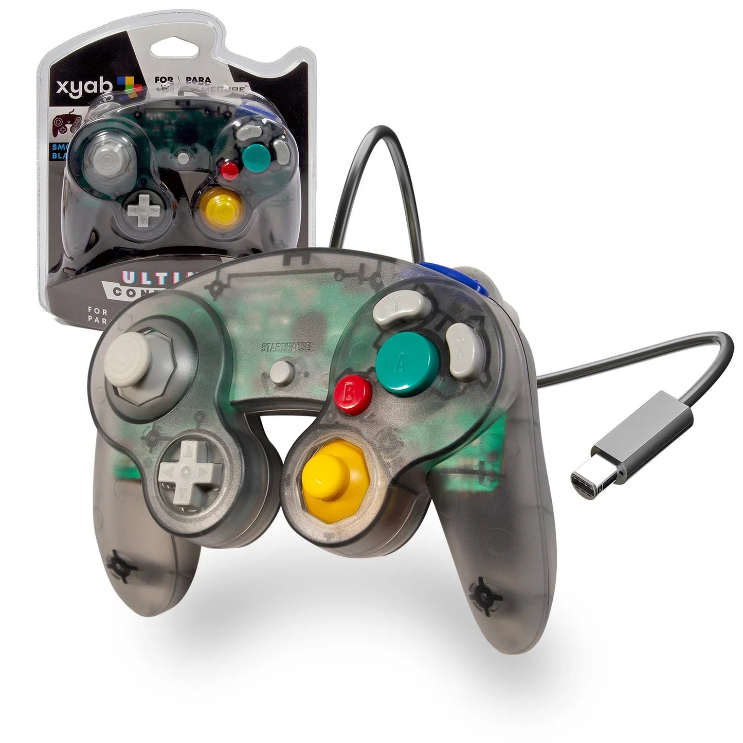 XYAB GameCube Controller – Smoked Black (Brand New)