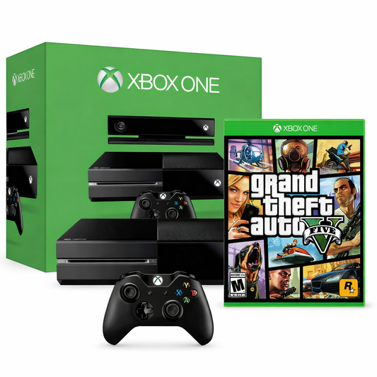 XBOX One Console Bundle with GTA V and Original Box