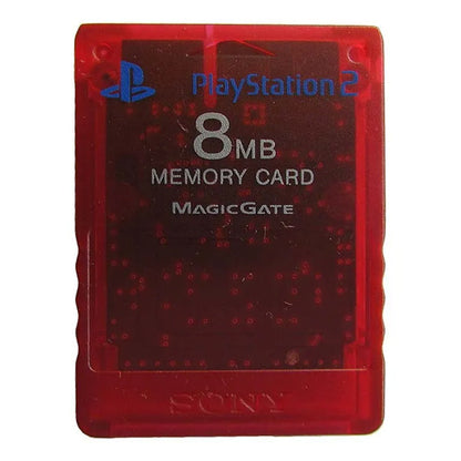 Original Memory Card 8MB Clear Red - Playstation 2