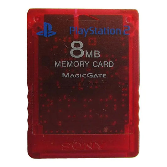 Original Memory Card 8MB Clear Red - Playstation 2