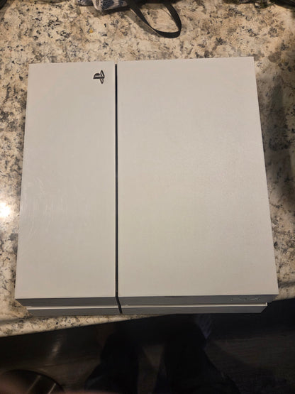 Sony PlayStation 4 Glacier White Console 500GB with Blue Camo Controller