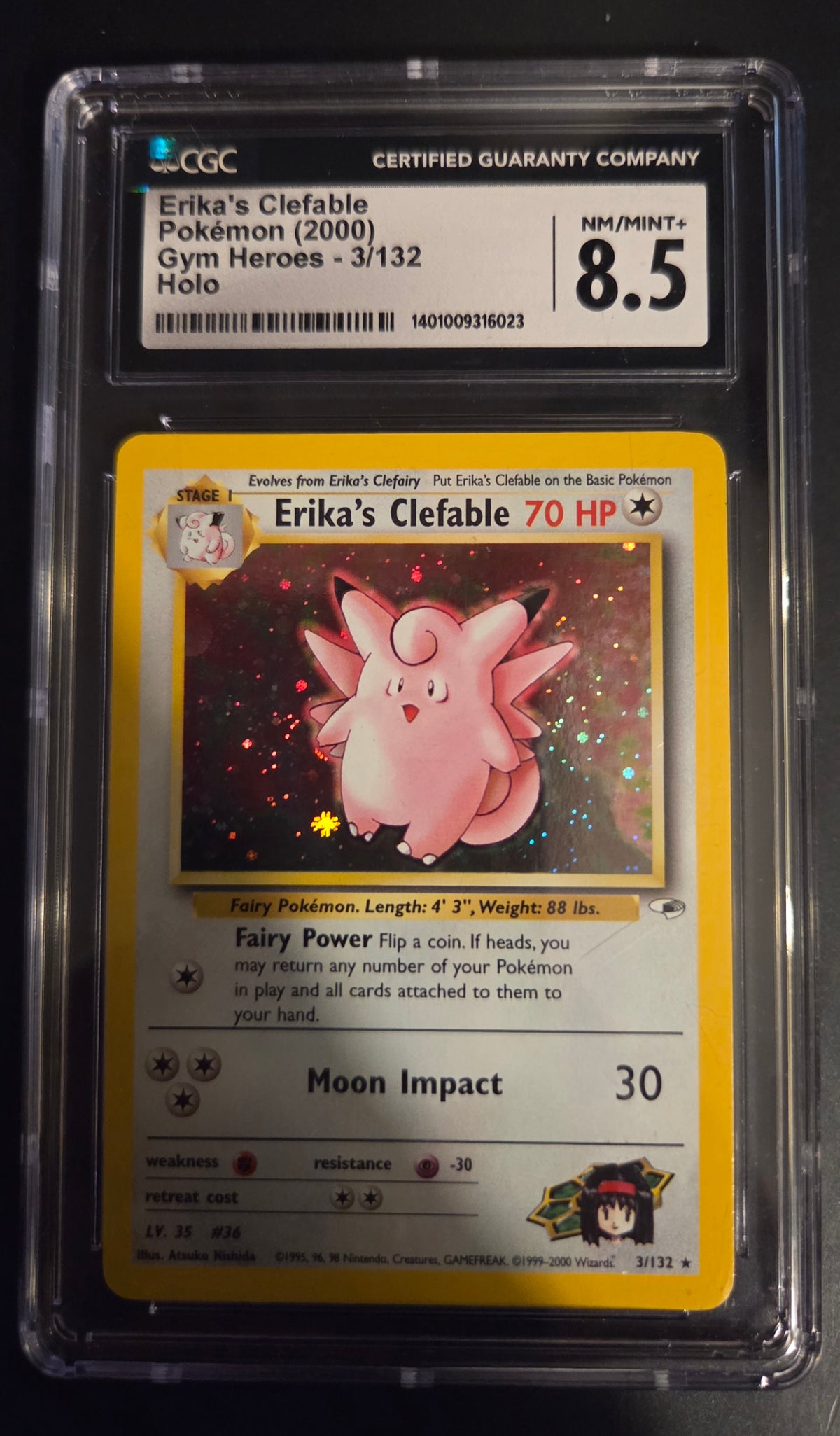 Erika’s Clefable 3/132 – CGC 8.5 Graded – Pokémon Card