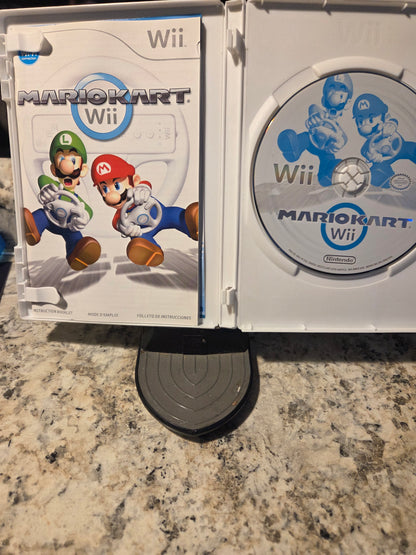 Mario Kart Wii (Complete in Box) + Wii Wheel – Nintendo Wii Console