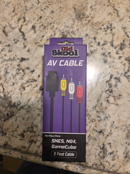 Old Skool AV Cable for N64, GameCube & SNES – Brand New