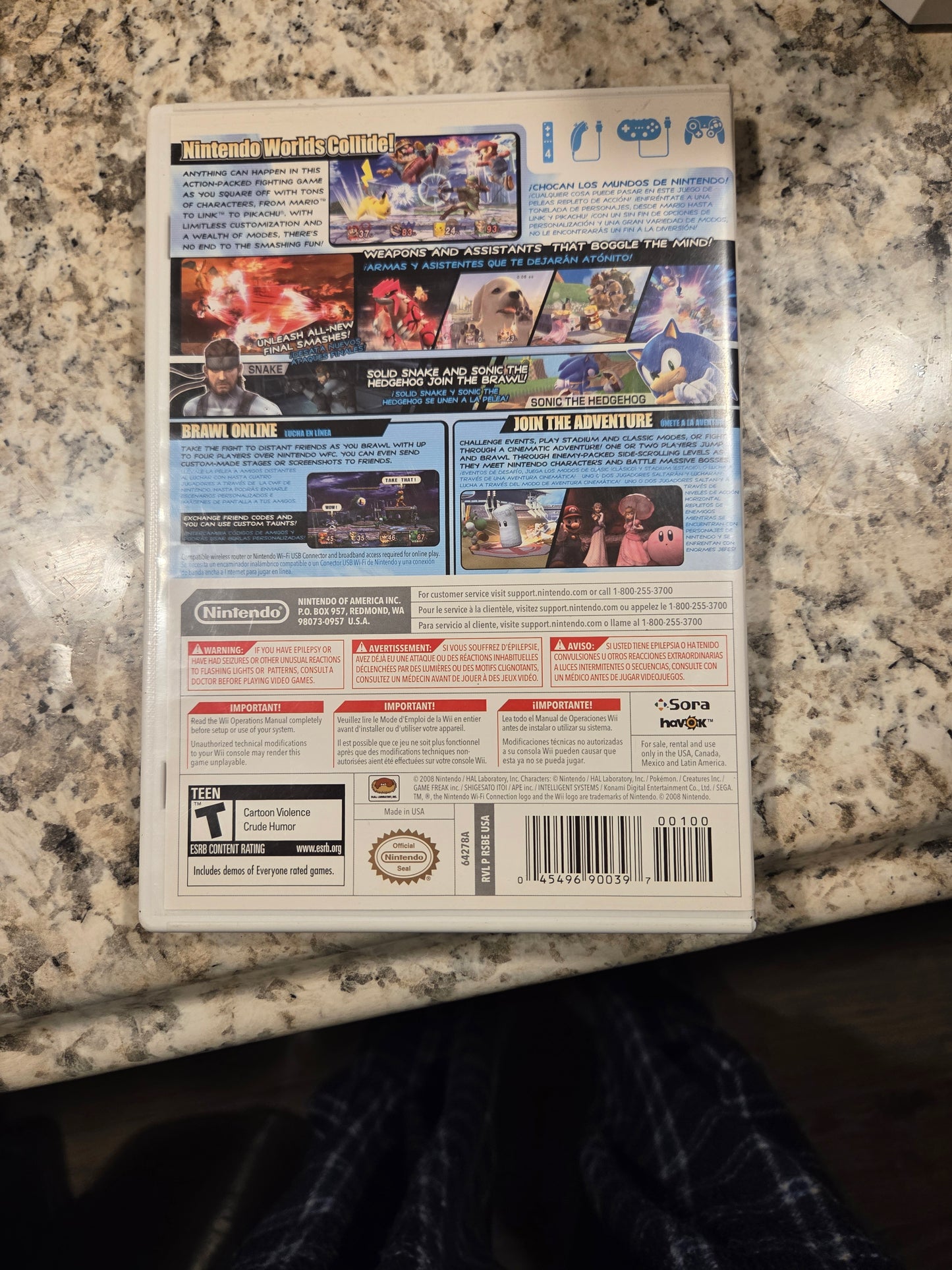 Nintendo Wii Console Bundle – Super Smash Bros Brawl