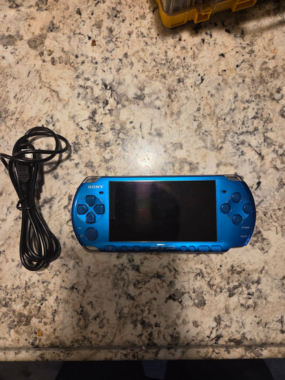 PSP-3000 Blue Handheld Console (Tested & Working)