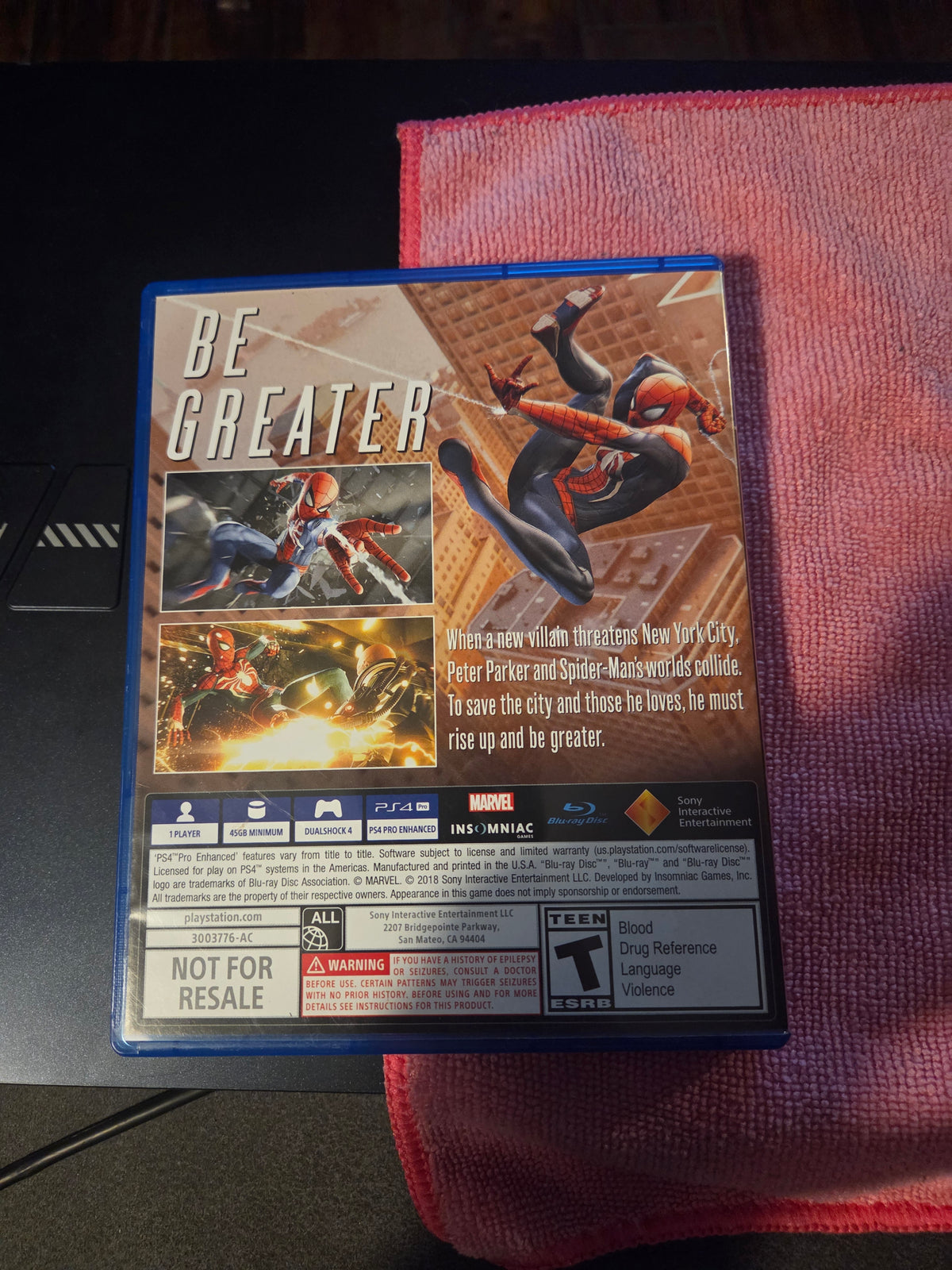 Marvel's Spider-Man (Game & Case) – PlayStation 4