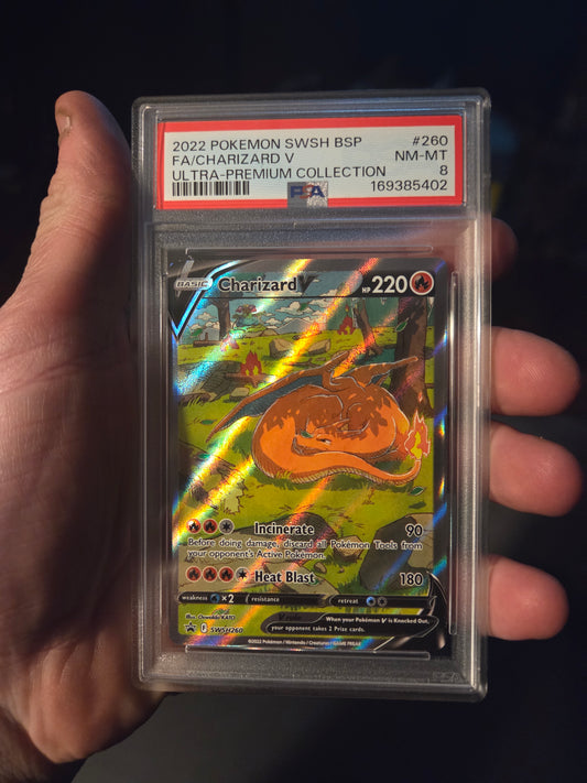 Charizard V SWSH – Pokémon Card (PSA 8)