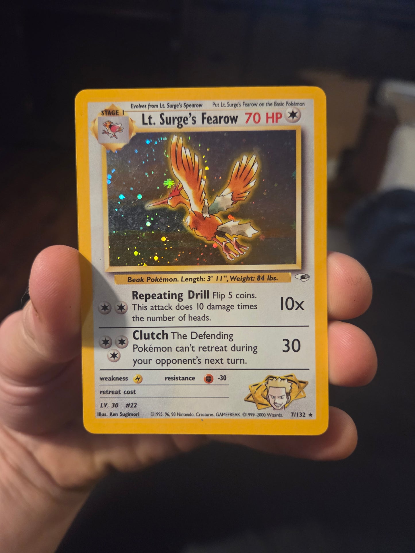 Lt. Surge's Fearow 7/132 – Pokémon Card