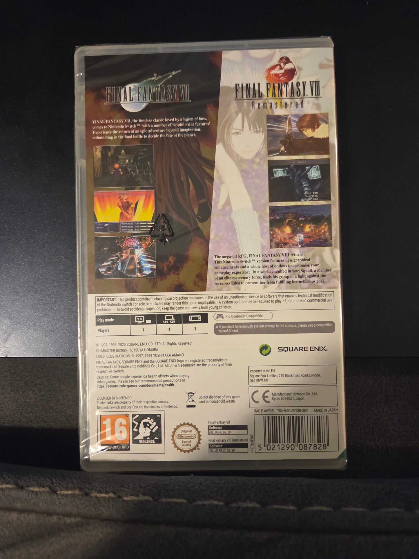 Final Fantasy VII & Final Fantasy VIII Remastered Twin Pack (Brand New Sealed) – Nintendo Switch (European Version)
