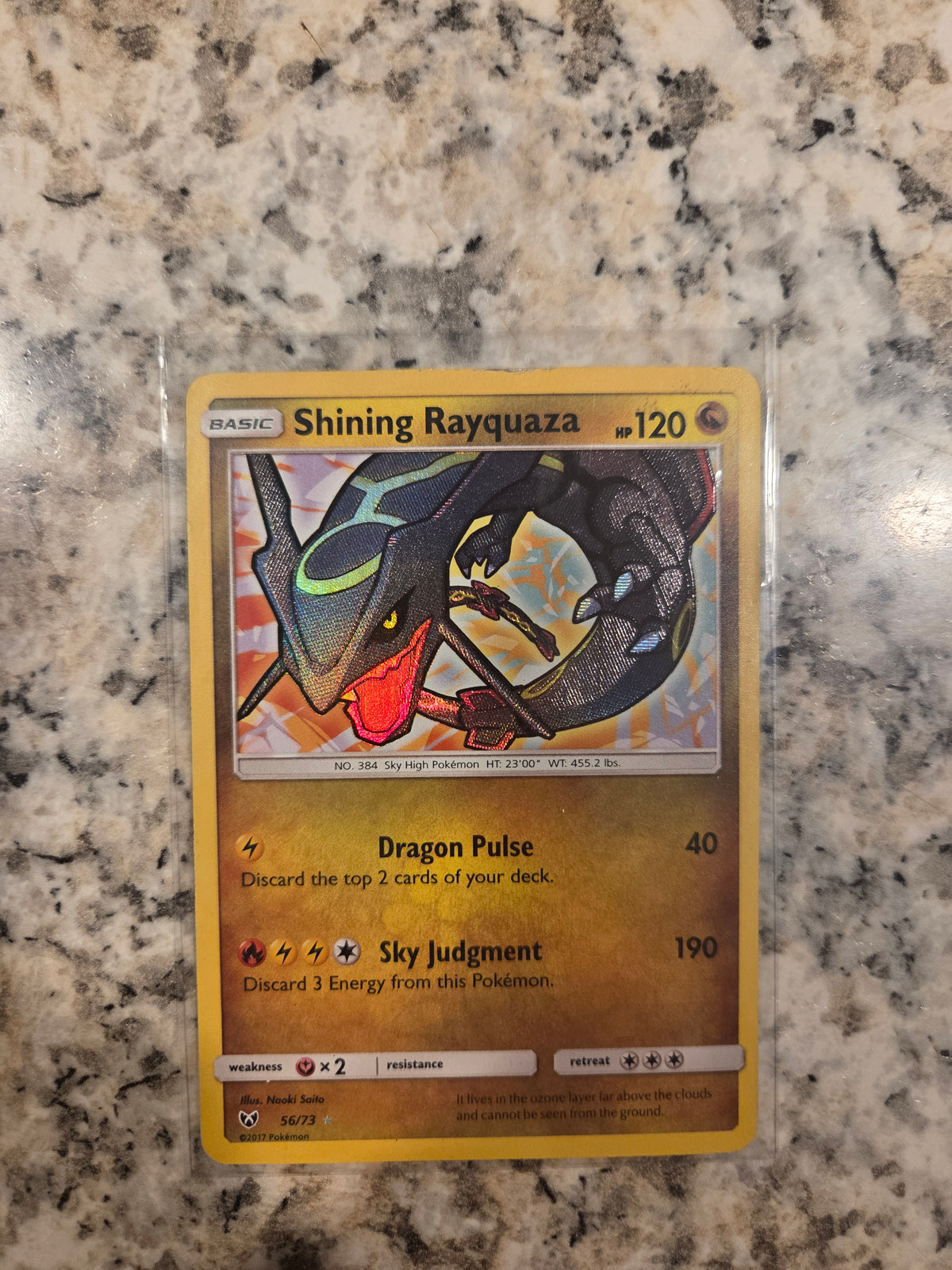 Shining Rayquaza 56/73 – Shining Legends – Pokémon Card (Moderately Played)