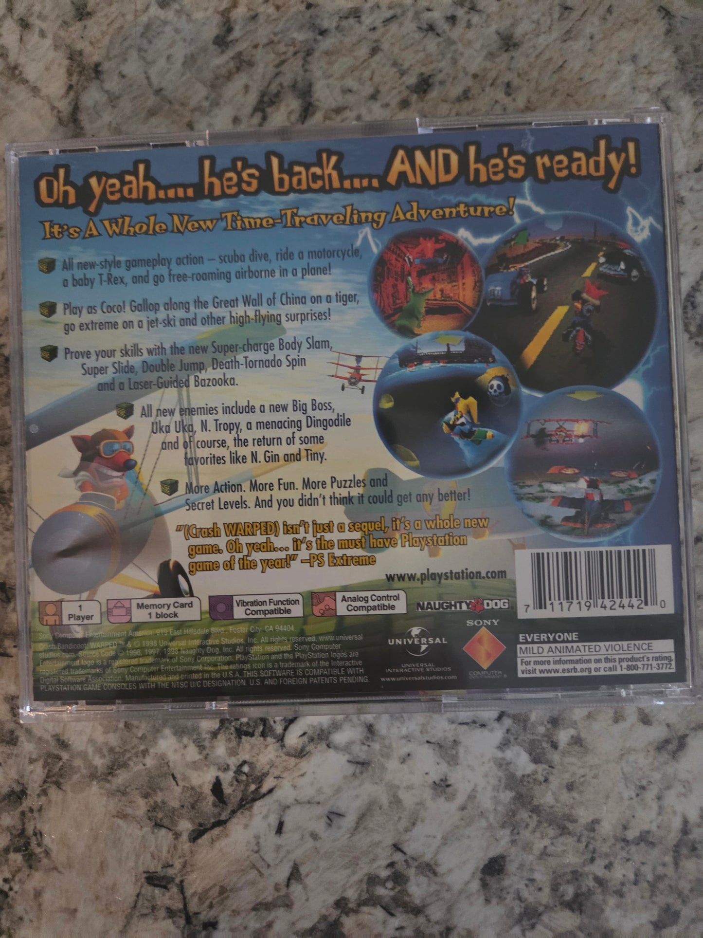 Crash Bandicoot: Warped - PlayStation 1