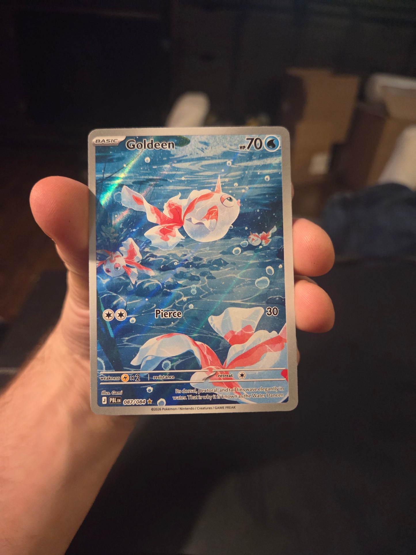 Goldeen 087/084 – Pitch Black – Pokémon Card