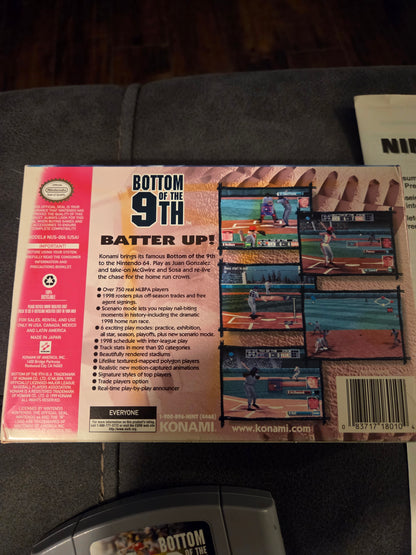Bottom of the 9th (Complete in Box) – Nintendo 64