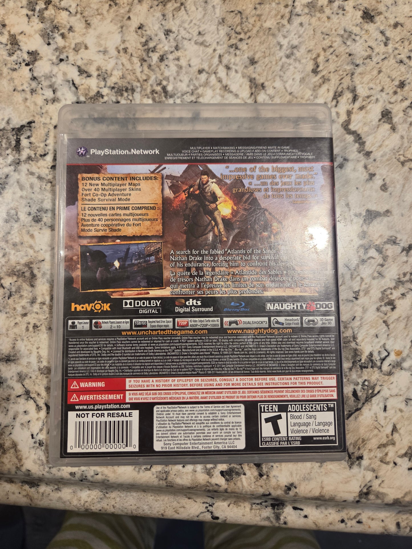 Uncharted 3: Drake's Deception – PlayStation 3