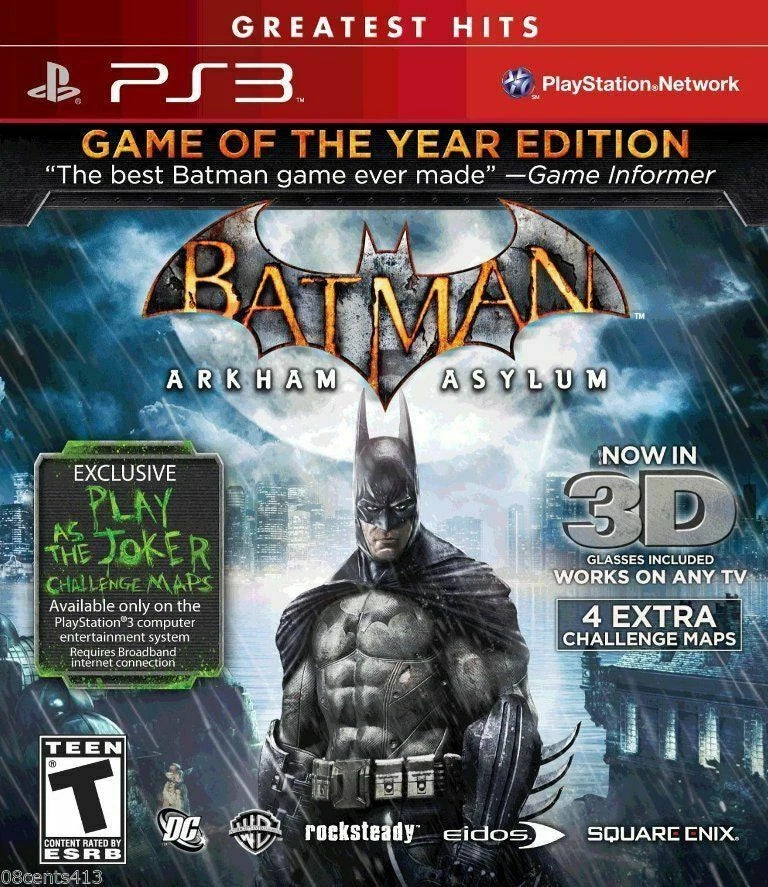 Batman: Arkham Asylum (Game of the Year Edition) (CIB) – PlayStation 3 Greatest Hits
